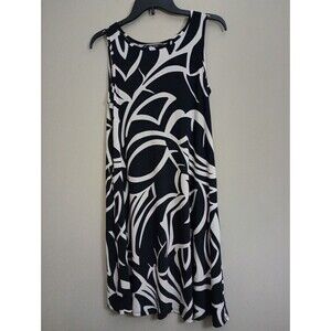 Lily Black/ Cream Color Sleeveless Dress Size Small